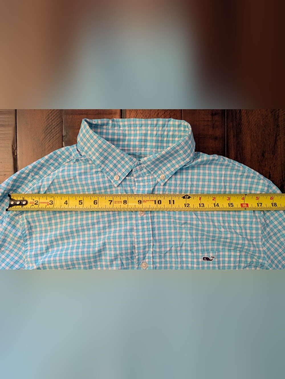 Vineyard Vines Performance Men's Light Blue Teal Classic Fit Tucker Shirt Large - Picture 5 of 15